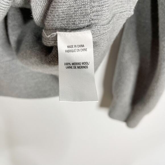 Theory Mens 2XL Gray Reece MS Cashwool Sweater Shawl Collar Merino Wool XXLarge - Picture 9 of 11